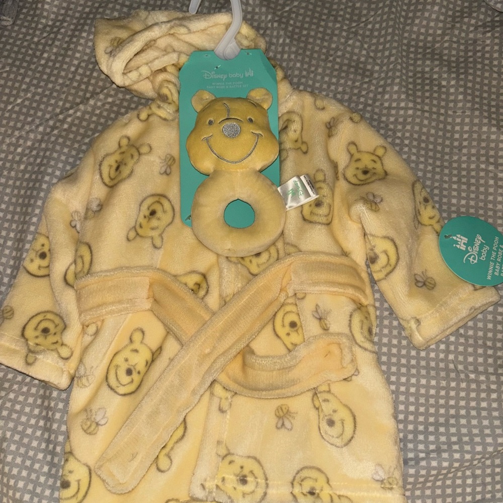 Disney Yellow Winnie the Pooh Baby Robe